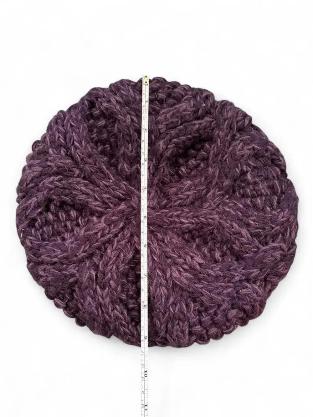 Merona Plum Chunky Cable Knit Beret Whimsigoth